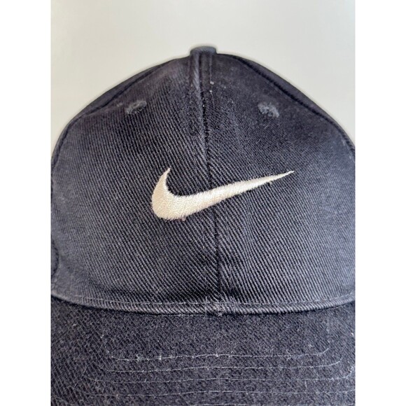 Vintage Nike Center Swoosh Black Snapback Hat - Picture 2 of 9